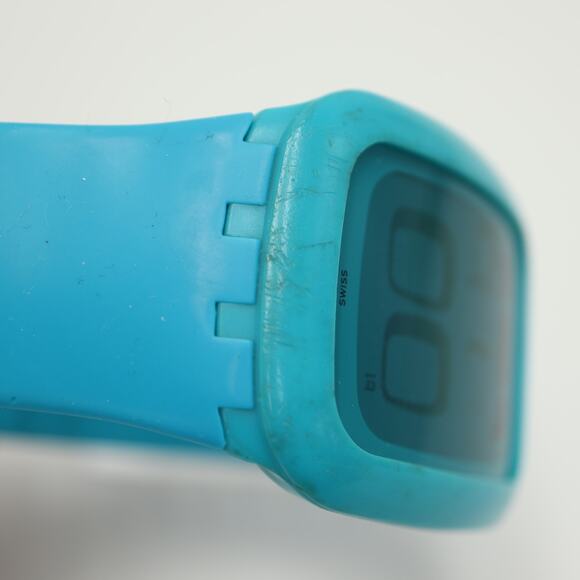 Swatch Touch Blue Digital 39mm Watch Alarm Chrono Timer Silicone w New Battery - Picture 8 of 16